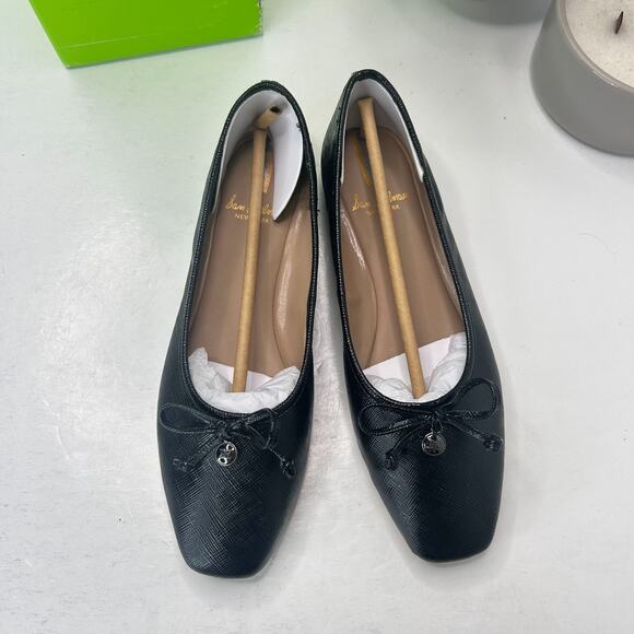 Sam Edelman Meadow Patent Leather Flat Black I5383S1002 Women's 6M NWB - Picture 5 of 9